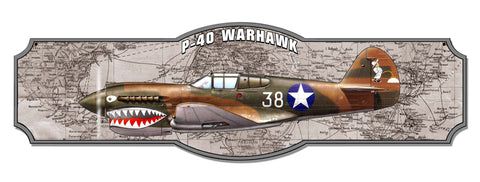 1P-40 Vintage Sign Metal Sign