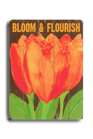 Bloom & flourish - Wood Wall Decor by Lisa Weedn 12 X 16