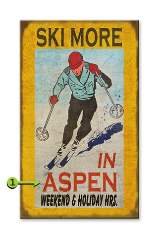 Ski More Male Metal 23x39