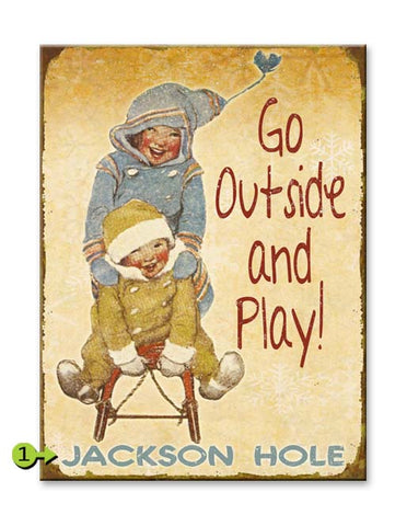 Go Outside and Play! Metal 28x38