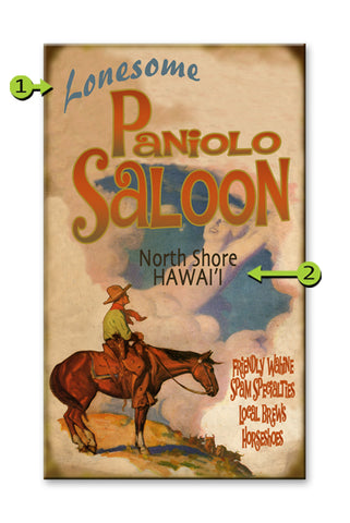 Paniolo Saloon Metal 23x39