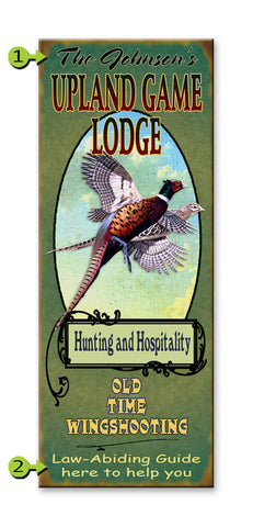 Upland Game Lodge Metal 17x44