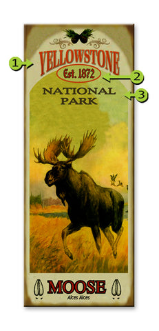 MOOSE Vintage Park Sign Metal 17x44