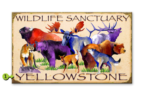 Wildlife Sanctuary ~ National Park Signage Metal 14x24