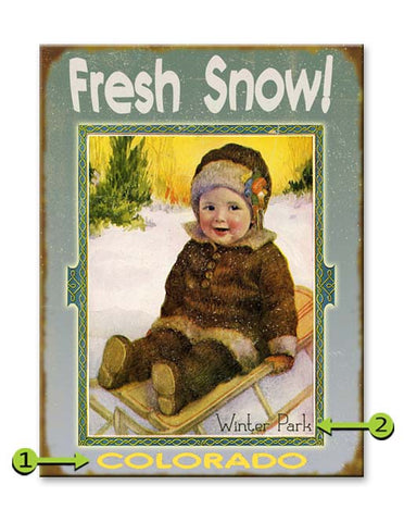Fresh Snow Metal 28x38
