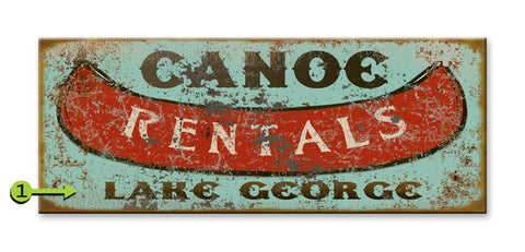 Canoe Rentals Metal 14x36