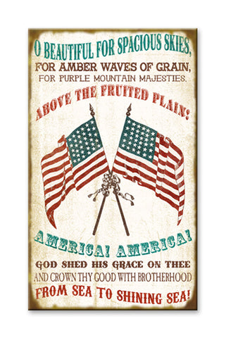 America the Beautiful Generic Wood 18x30