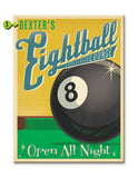Eightball Lounge Wood 23x31