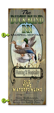 Duck Blind Inn Wood 17x44