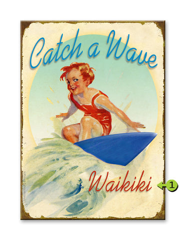 Catch A Wave Metal 28x38