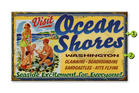 Visit Ocean Shores Wood 18x30