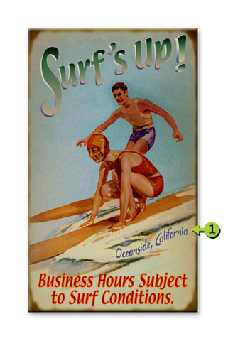 Surf's Up Metal 23x39