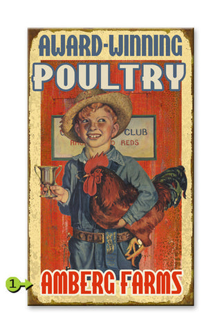 Award Winning Poultry Wood 28x48