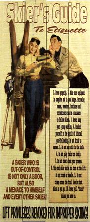 Skier's Guide To Etiquette Metal 14x36