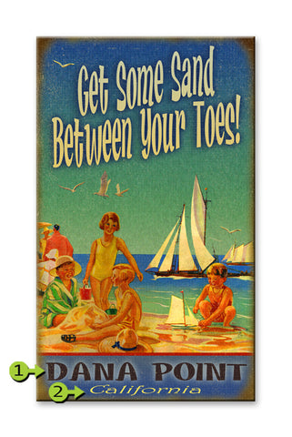 Sand between your toes Wood 18x30