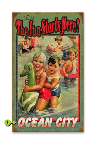 The Fun Starts Here Wood 18x30