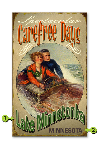 Spectacular Carefree Days Metal 23x39