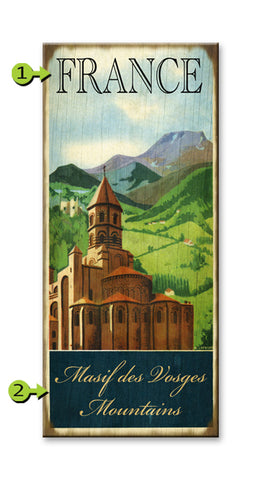 France, Mountain View Metal 14x36