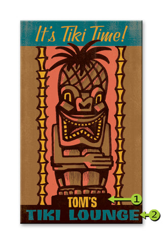 Tiki Time Wood 28x48