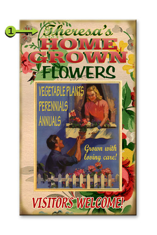 Florist (Homegrown Flowers) Metal 14x24