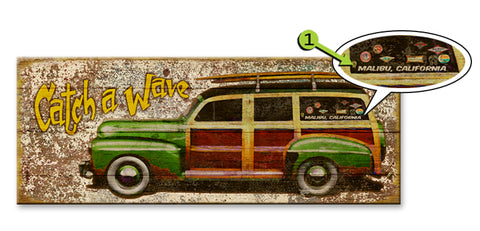 Catch a Wave Metal 17x44