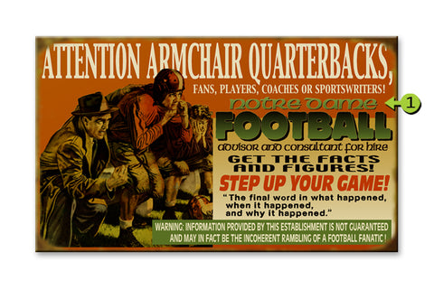 Football Fanatic Metal 23x39