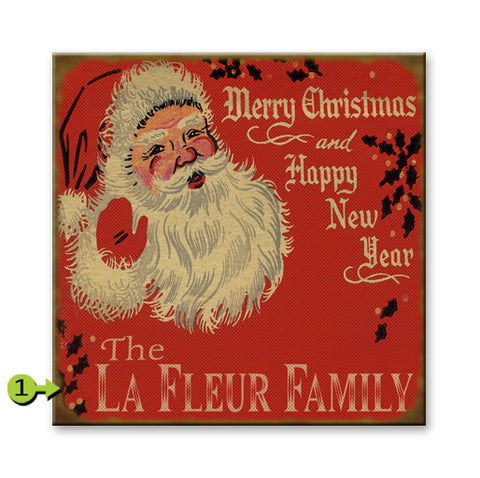 MB Style Santa Metal 18x18