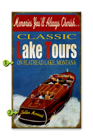 Classic Lake Tours Metal 14x24