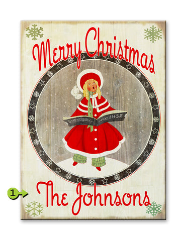 Christmas Caroler Metal 23x31
