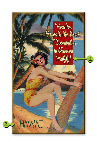 Climbing Wahine - Waikiki Metal 23x39