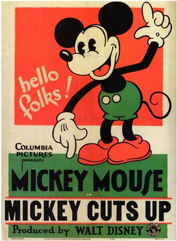 Mickey Cuts Up Movie Poster Print