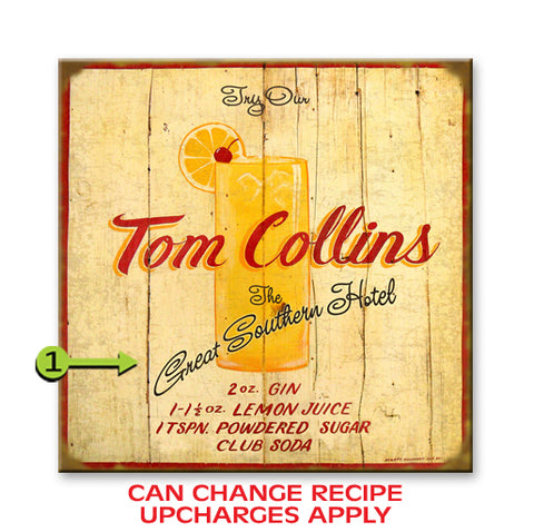 Tom Collins Metal 18x18