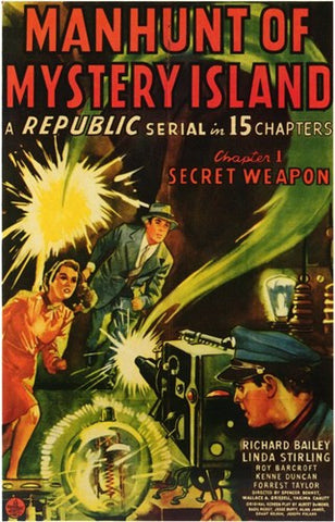 Manhunt of Mystery Island Movie Poster Print