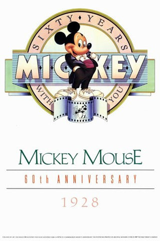 Mickey Mouse 60Th Anniversary Gallery Movie Poster Print