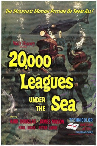 20 000 Leagues Under the Sea Movie Poster Print