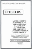 Interiors Movie Poster Print