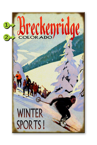 Winter Sports Metal 23x39