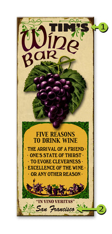 Wine Bar Wood 17x44