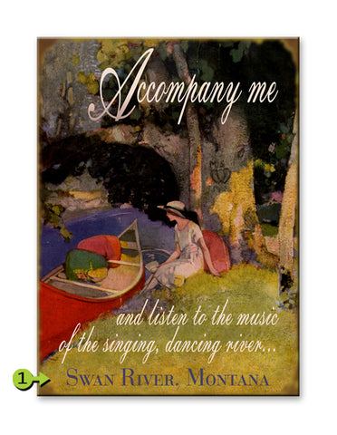 Accompany Me to the River Metal 23x31
