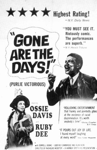 Gone Are the Days Movie Poster Print