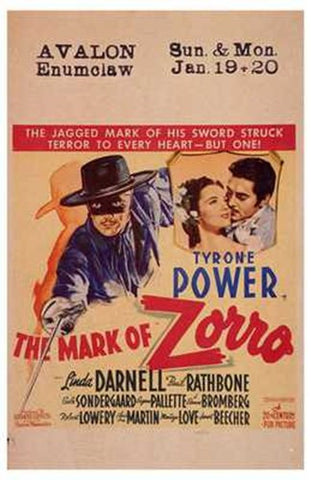 The Mark of Zorro Movie Poster Print