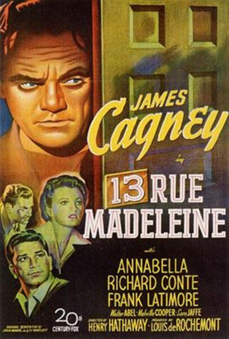 13 Rue Madeleine Movie Poster Print