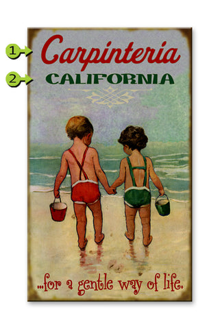 Kids Holding Hands Metal 23x39