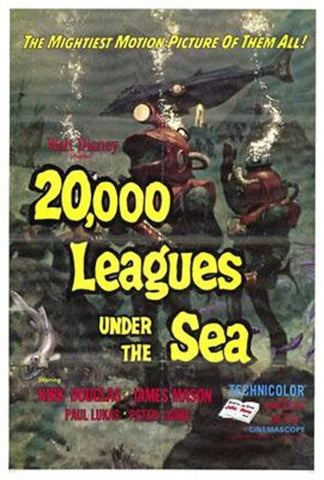 20 000 Leagues Under The Sea Movie Poster Print