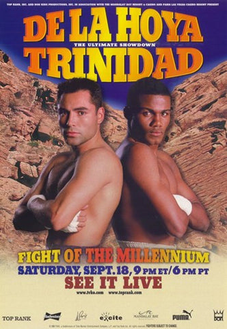 Oscar De La Hoya vs Felix Trinidad Movie Poster Print