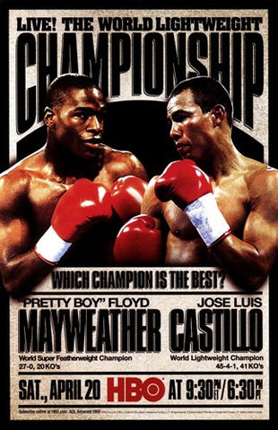 Pretty Boy Floyd Mayweather vs Jose Luis Castillo Movie Poster Print