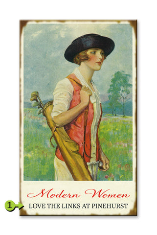 Modern Women Love the Links Wood 18x30