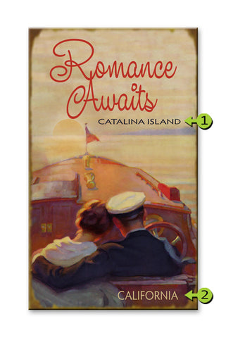 Romance Awaits Wood 18x30