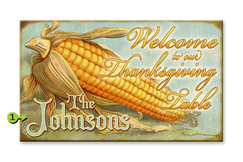 Welcome to the Thanksgiving Table Metal 14x24