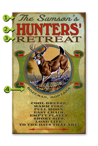 Hunters Retreat (Whitetail Deer) Metal 14x24